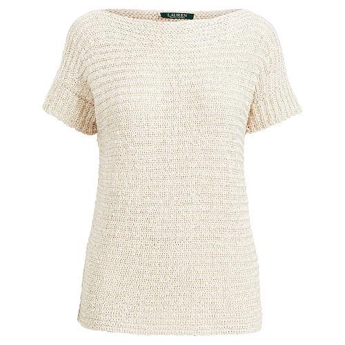 Ralph Lauren Lauren Petite Boatneck Short-sleeve Sweater