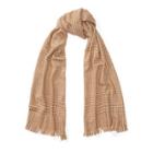 Ralph Lauren Oversized Glen Plaid Scarf Camel Glencheck