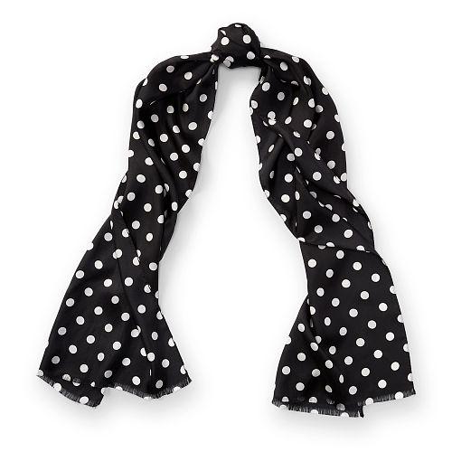 Ralph Lauren Lauren Michelle Polka-dot Silk Scarf