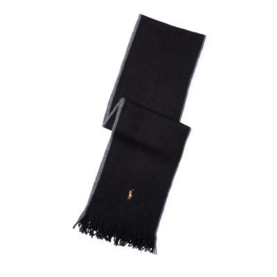 Ralph Lauren Merino Wool Scarf Polo Black