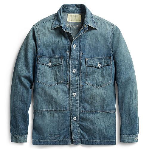 Ralph Lauren Rrl Indigo Denim Sport Shirt