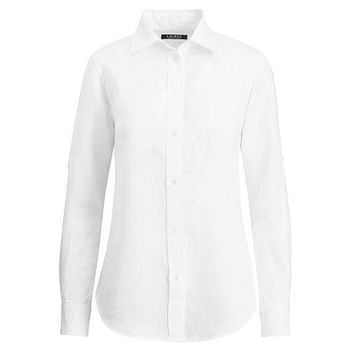 Ralph Lauren Lauren Linen Roll-cuff Shirt White