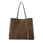 Ralph Lauren Suede Lennox Tote New Olive