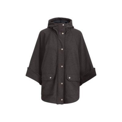 Ralph Lauren Poncho Hooded Jacket Dark Gents Heather