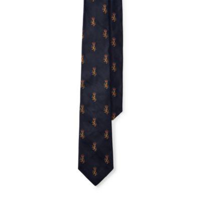 Ralph Lauren Silk Narrow Club Tie Navy