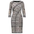 Ralph Lauren Crosshatch-print Jersey Dress Stone-black-multi-black
