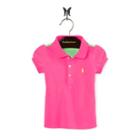 Ralph Lauren Color-block Stretch Polo Shirt Desert Pink 24m