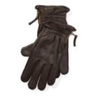 Ralph Lauren Side-zip Deerskin Gloves Circuit Brown