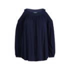 Ralph Lauren Jersey Cold-shoulder Top Rl Navy