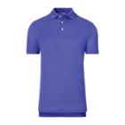 Ralph Lauren Custom Fit Piqu Polo Shirt Classic Copen Blue