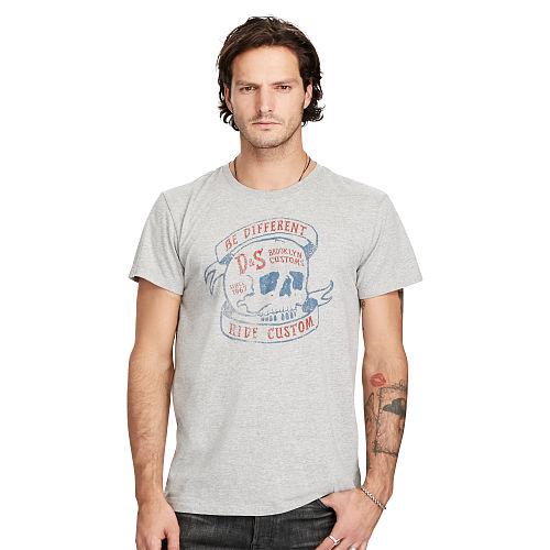 Ralph Lauren Denim & Supply Cotton Jersey Graphic T-shirt Granite Heather