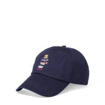 Ralph Lauren Hockey Polo Bear Chino Cap Relay Blue