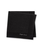 Ralph Lauren Geometric Silk Pocket Square Charcoal
