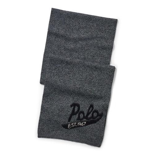 Polo Ralph Lauren Polo Wool Scarf Salt & Pepper/black