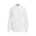 Ralph Lauren Broadcloth Bishop-sleeve Shirt White
