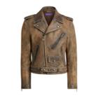 Ralph Lauren Locklear Leather Moto Jacket Vintage Snuff