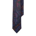 Polo Ralph Lauren Paisley Silk Twill Narrow Tie Navy