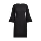 Ralph Lauren Crepe Bell-sleeve Dress Black