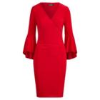 Ralph Lauren Jersey Bell-sleeve Dress Parlor Red