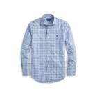 Ralph Lauren Classic Fit Plaid Poplin Shirt Azul/white Multi 2x Big