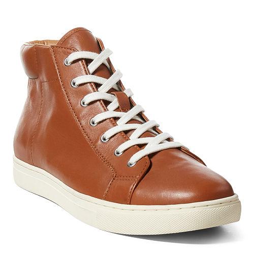 Polo Ralph Lauren Dree Nappa Leather Sneaker Cuoio