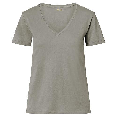 Polo Ralph Lauren Cotton Jersey V-neck Tee Granite Heather