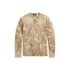 Ralph Lauren Camo Slub Cotton Henley Highland Khaki Multi