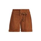 Ralph Lauren Belted Suede Short English Brown