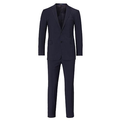 Polo Ralph Lauren Connery Striped Wool Suit Dark Navy And Light Grey
