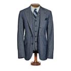 Ralph Lauren Rrl Collins Dobby Sport Coat Indigo White