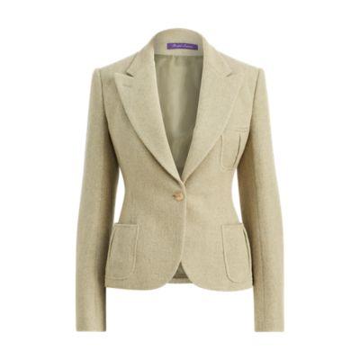 Ralph Lauren Gilmore Herringbone Blazer Sage/vanilla