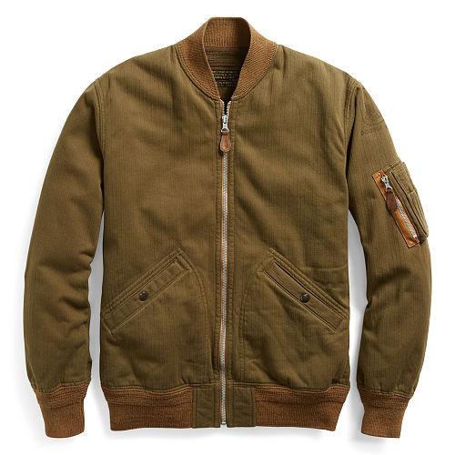 Ralph Lauren Rrl Cotton Twill Bomber Jacket