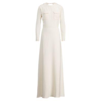 Ralph Lauren Clifton Silk Cady Gown Cream
