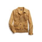 Ralph Lauren Fringe Suede Jacket Tan