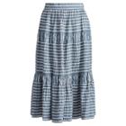 Ralph Lauren Seersucker Midi Skirt Blue/white Multi