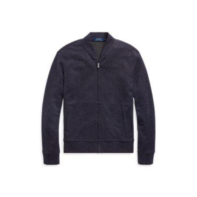 Ralph Lauren Double-knit Bomber Jacket Rl Navy