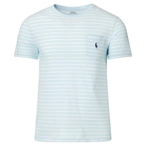 Polo Ralph Lauren Custom-fit Cotton T-shirt Coastal Blue/white