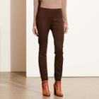 Ralph Lauren Lauren Stretch Cotton Skinny Pant Brown