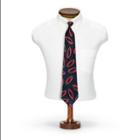 Ralph Lauren Handmade Silk Jacquard Tie Navy Red Cream