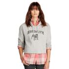 Ralph Lauren Denim & Supply Brooklyn Cropped Hoodie Light Grey Heather