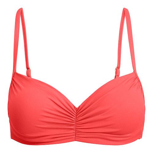 Ralph Lauren Lauren Ruched Bikini Top Neon Coral