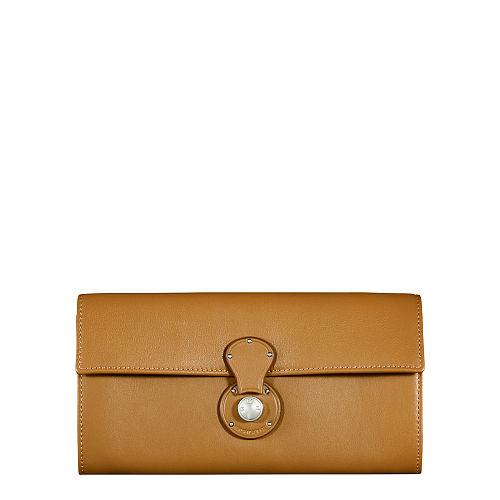 Ralph Lauren Soft Ricky Continental Wallet Rl Gold