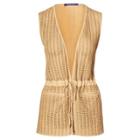 Ralph Lauren Tracy Leather-linen Vest Tan