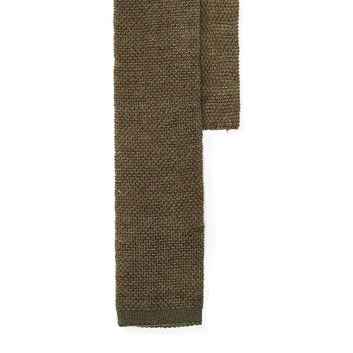 Polo Ralph Lauren Knit Linen-cotton Tie Olive