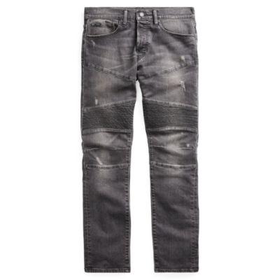 Ralph Lauren Sullivan Slim Stretch Jean Black Stretch Repaired