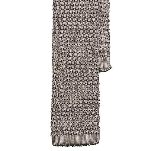 Polo Ralph Lauren Solid Knit Silk Tie Silver