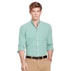 Polo Ralph Lauren Gingham Cotton Oxford Shirt Green/white