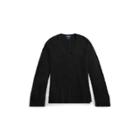 Ralph Lauren Cable Cashmere Dolman Sweater Polo Black