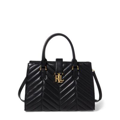 Ralph Lauren Quilted Brigitte Ii Satchel Black