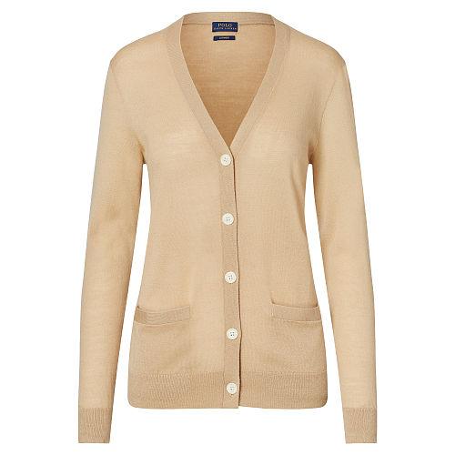 Polo Ralph Lauren Cashmere V-neck Cardigan Sand